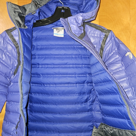 Columbia Titanium OutDry Ex Diamond Down Hooded Jacket Medium 700 Fill Blue - Picture 2 of 10